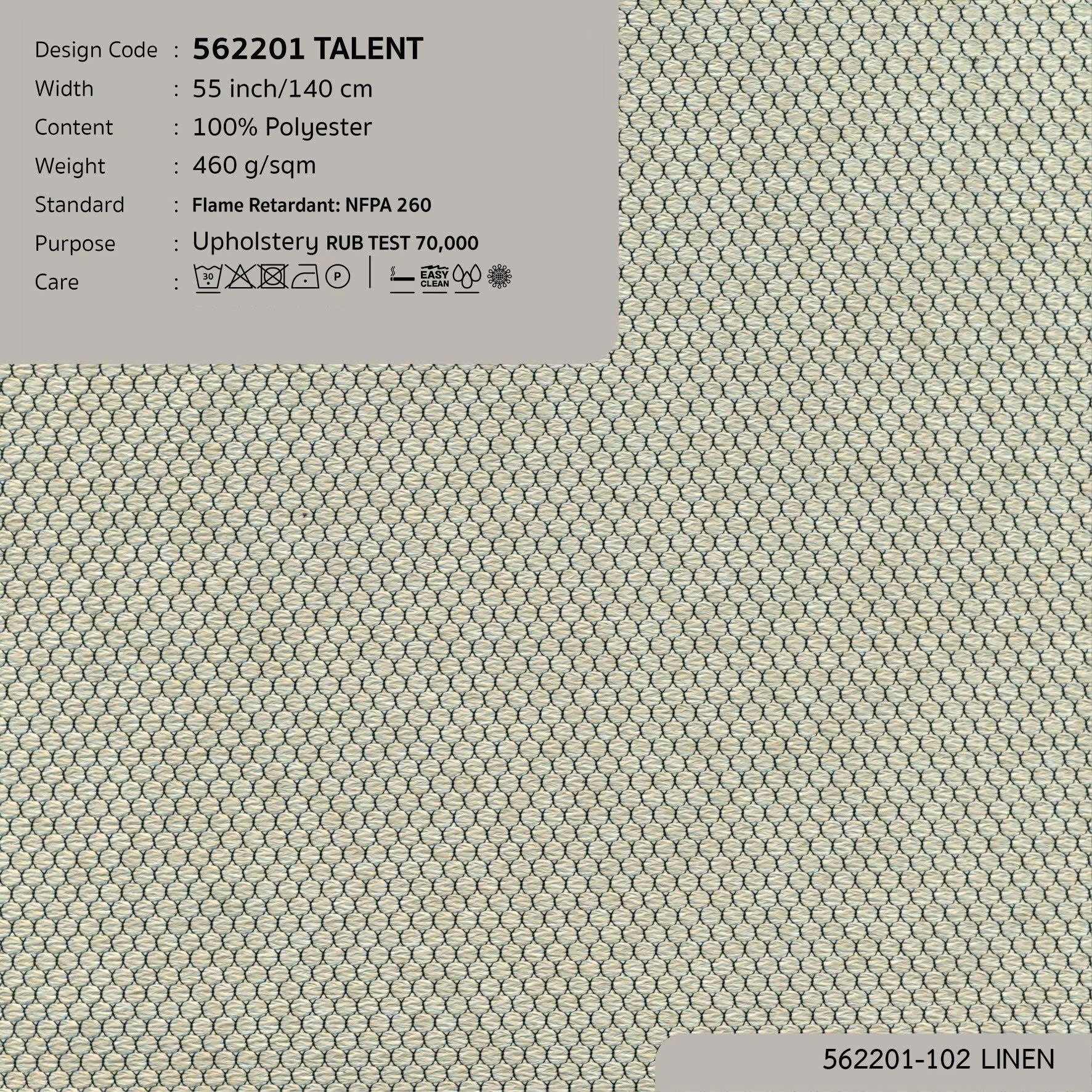 562201 vải bọc nệm ghế TALENT tại DOLCE Gallery