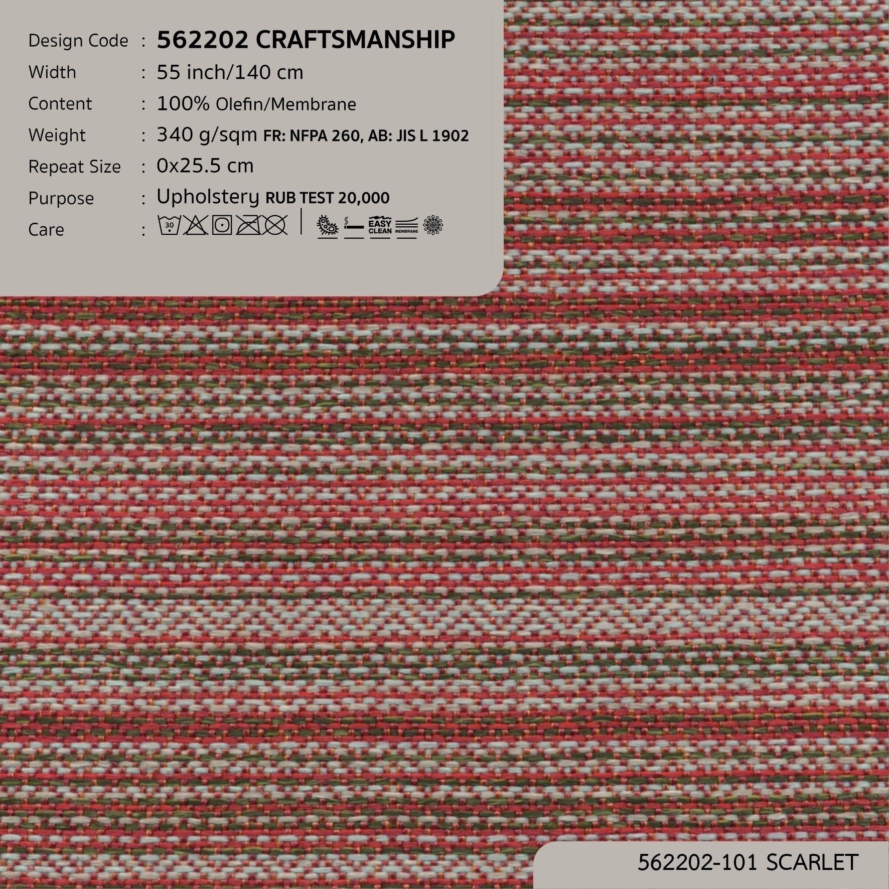 562202 vải bọc nệm ghế CRAFTMANSHIP tại nhà máy