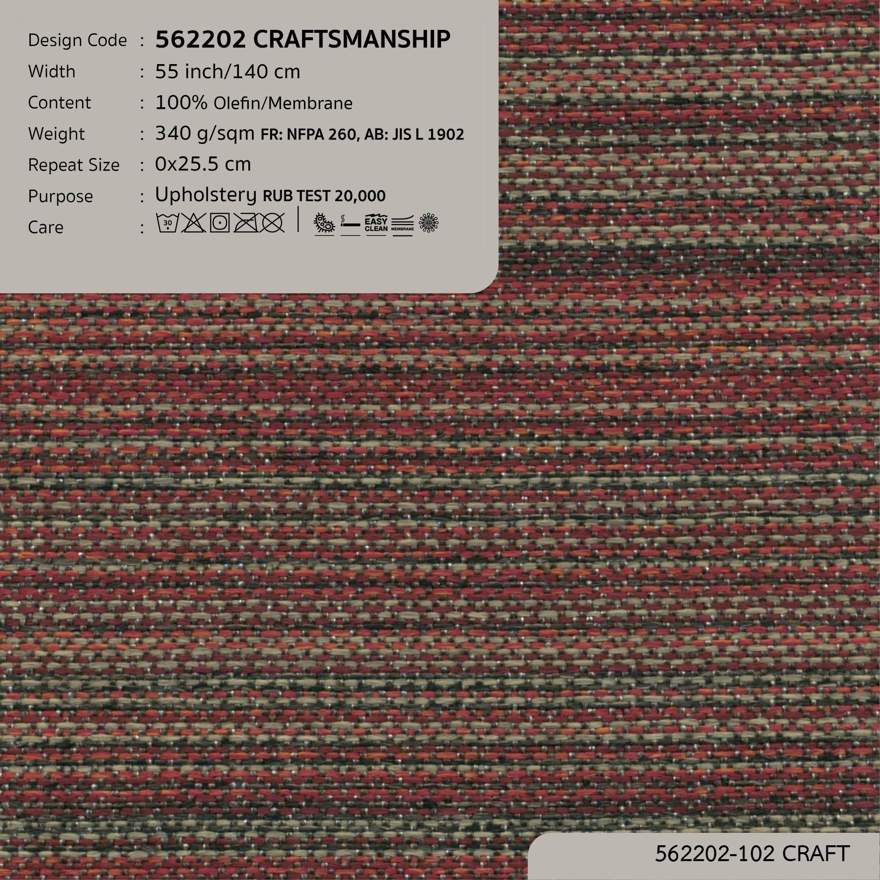 562202 vải bọc nệm ghế CRAFTMANSHIP tại nhà máy