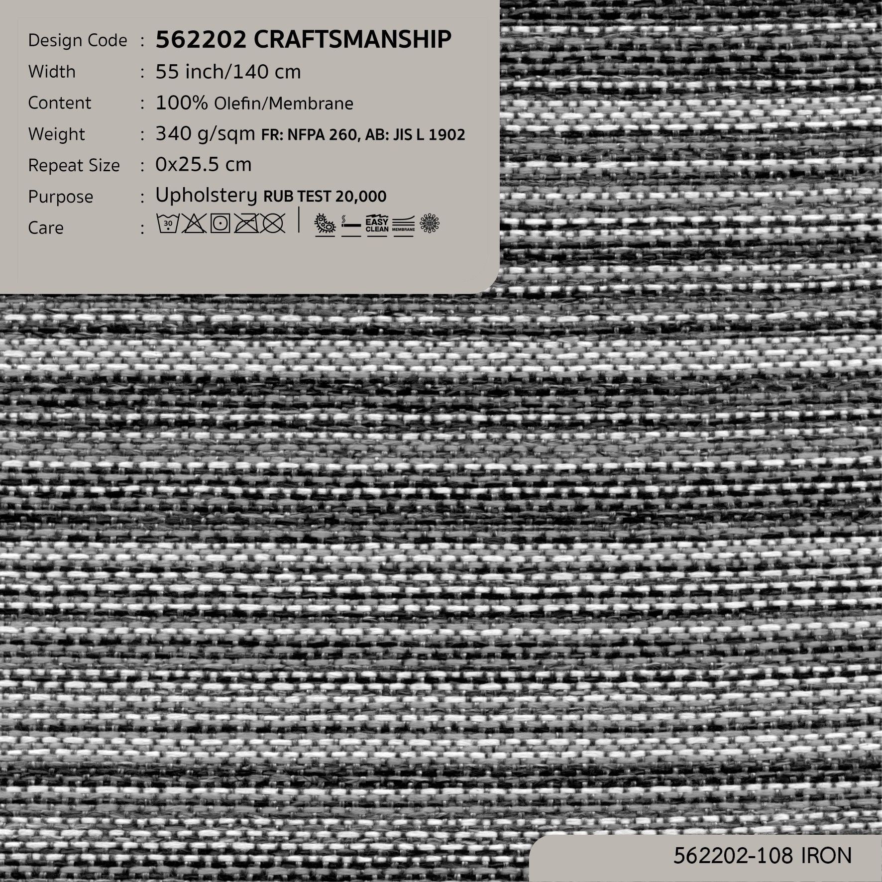 562202 vải bọc nệm ghế CRAFTMANSHIP tại nhà máy