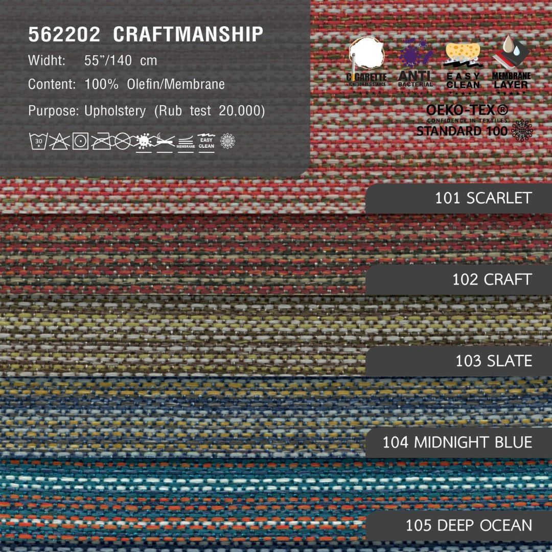 562202 vải bọc nệm ghế CRAFTMANSHIP tại nhà máy