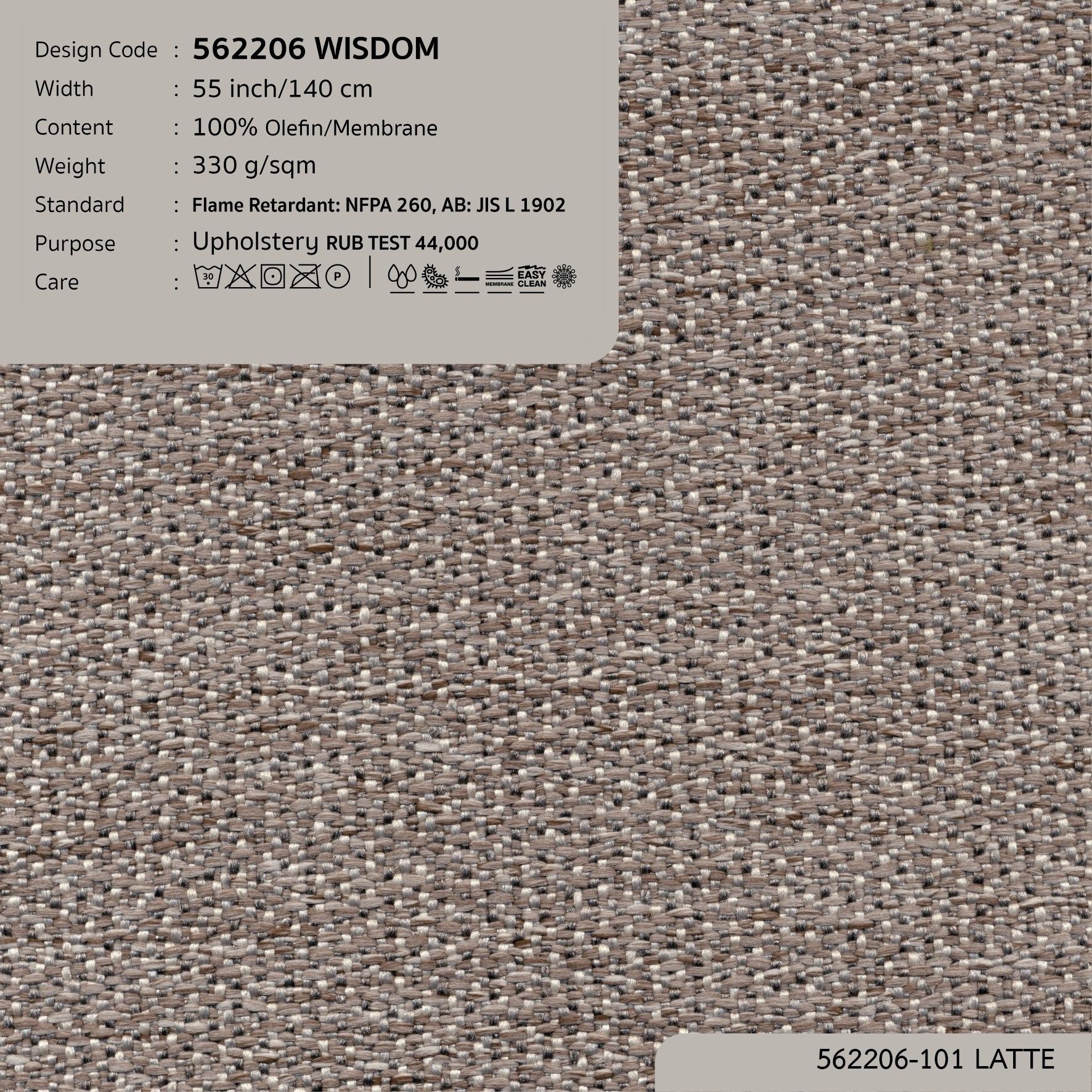 562206 vải bọc nệm ghế WISDOM tại nhà máy