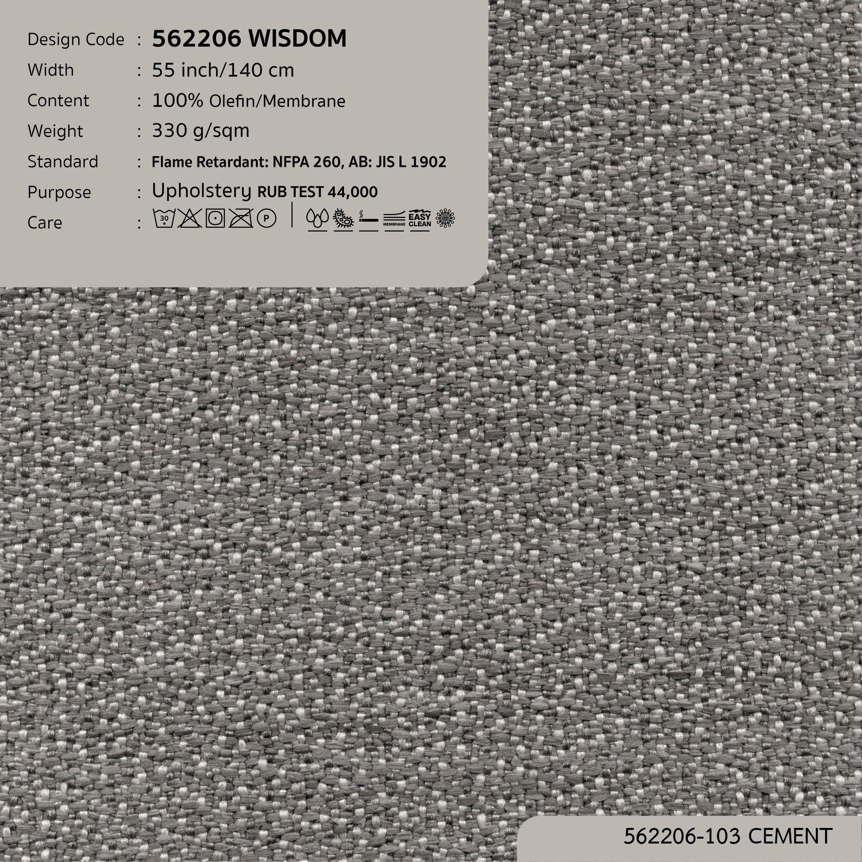 562206 vải bọc nệm ghế WISDOM tại DOLCE Gallery