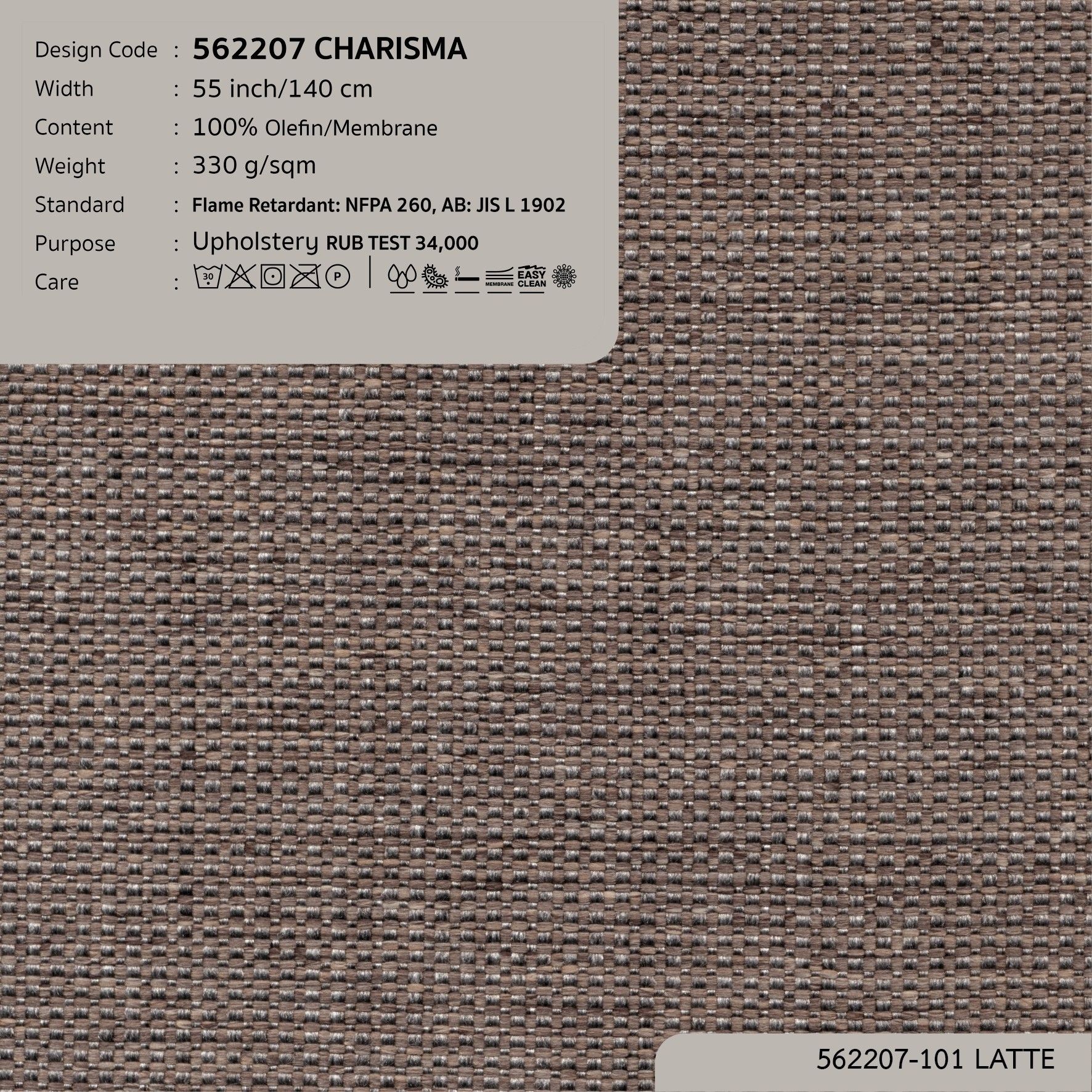 562207 vải bọc nệm ghế CHARISMA tại nhà máy