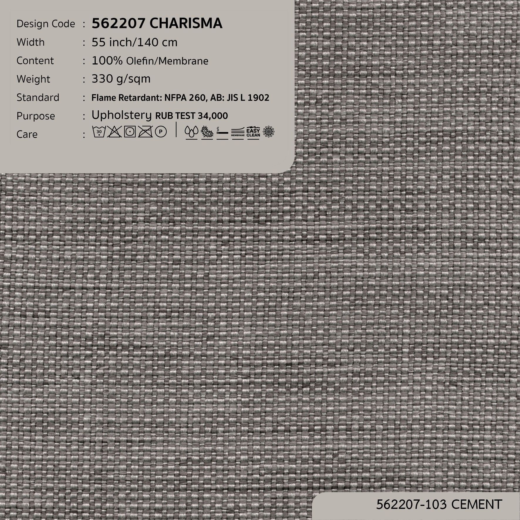 562207 vải bọc nệm ghế CHARISMA tại nhà máy