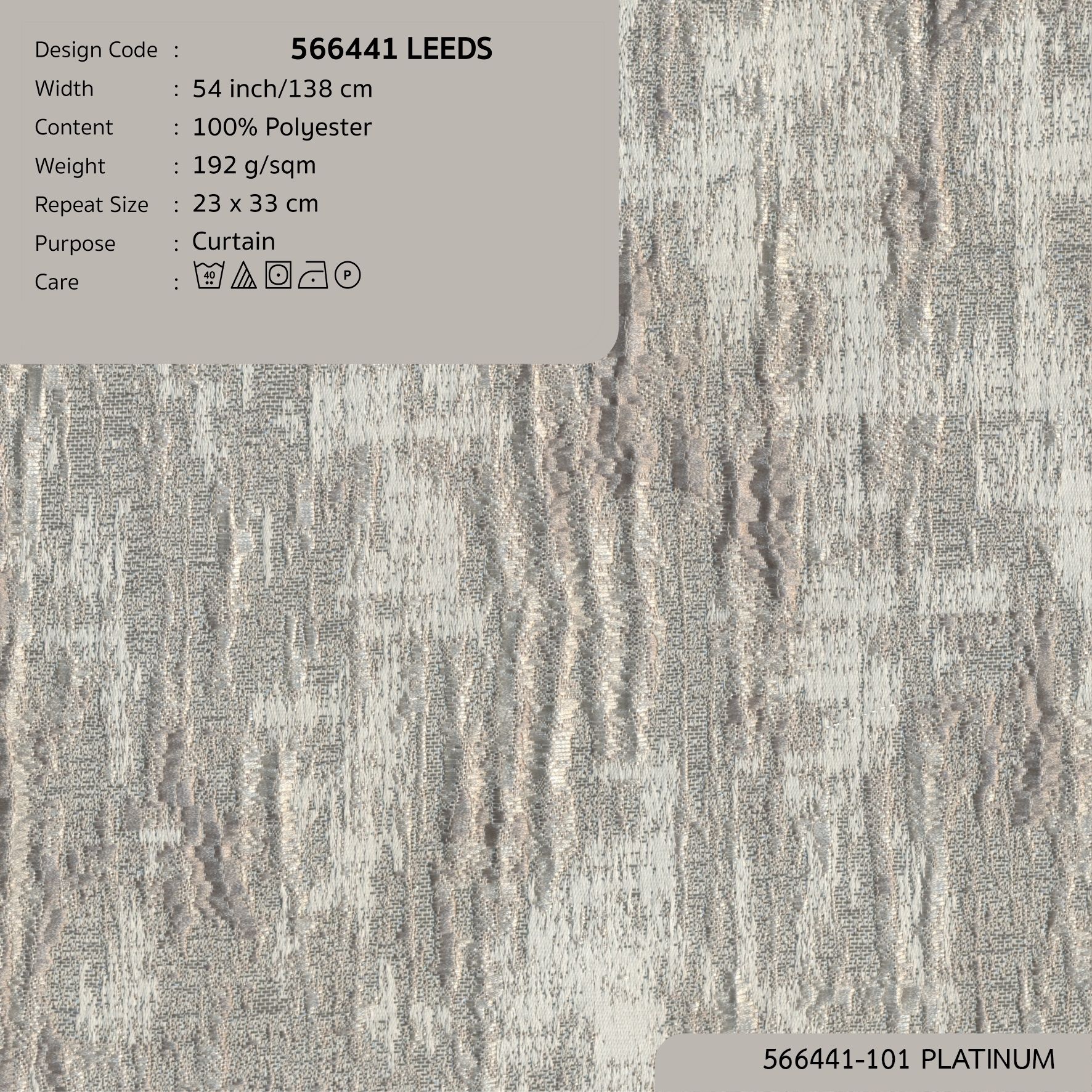 566441 vải màn rèm cửa LEEDS 6 màu copyright 2024