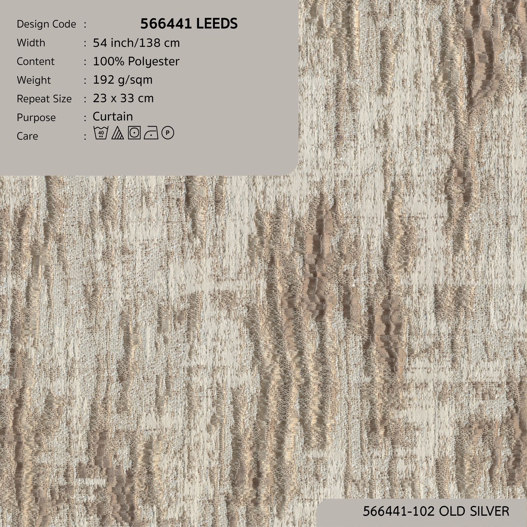 566441 vải màn rèm cửa LEEDS 6 màu copyright 2024