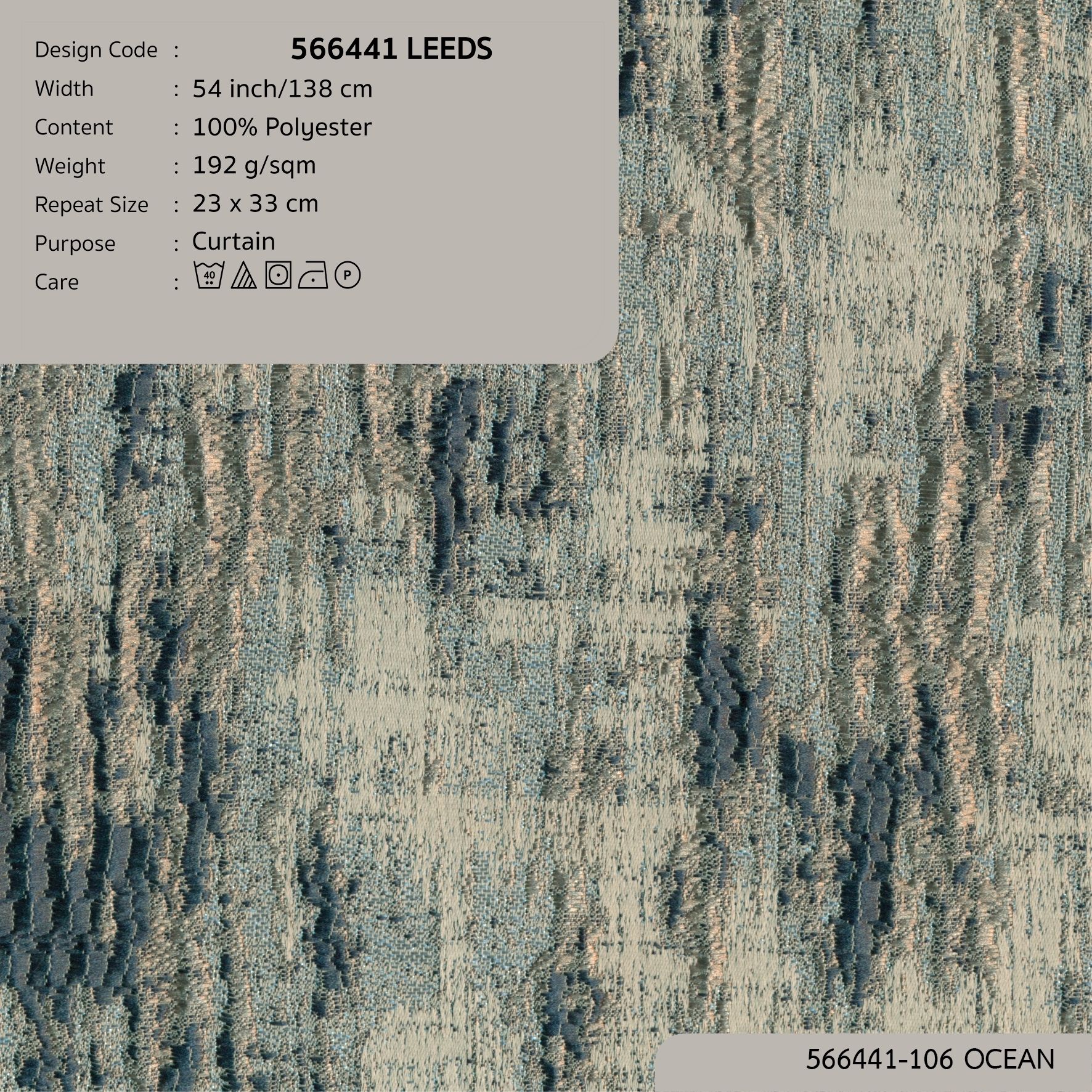 566441 vải màn rèm cửa LEEDS 6 màu copyright 2024