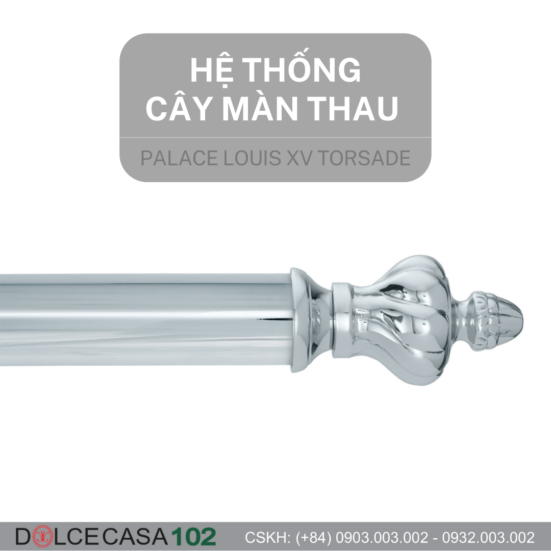  LOUIS XV TORSADE HỆ THỐNG CÂY MÀN THAU CỔ ĐIỂN MẠ CRÔM 