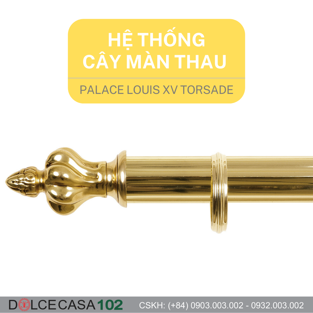  LOUIS XV TORSADE HỆ THỐNG CÂY MÀN THAU vàng CỔ ĐIỂN 