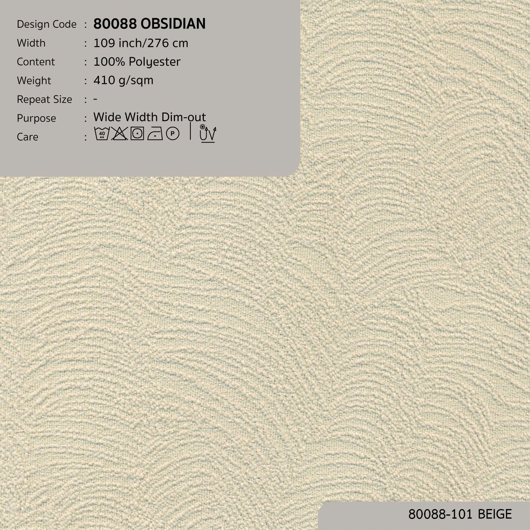 80088 vải giảm sáng OBSIDIAN 4 màu copyright 2024