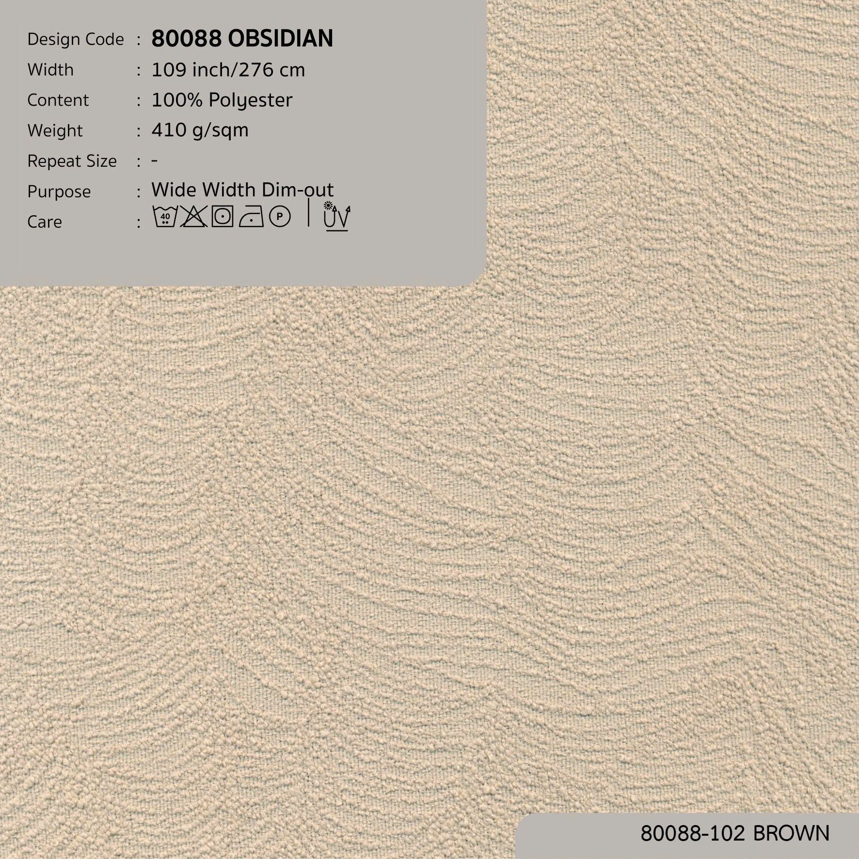 80088 vải giảm sáng OBSIDIAN 4 màu copyright 2024