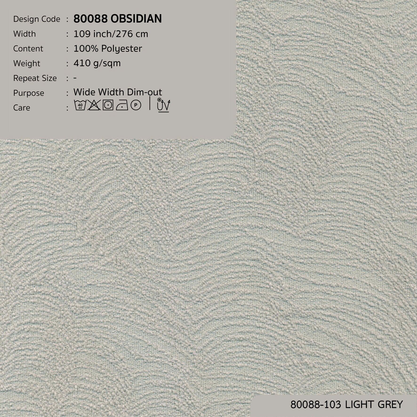 80088 vải giảm sáng OBSIDIAN 4 màu copyright 2024