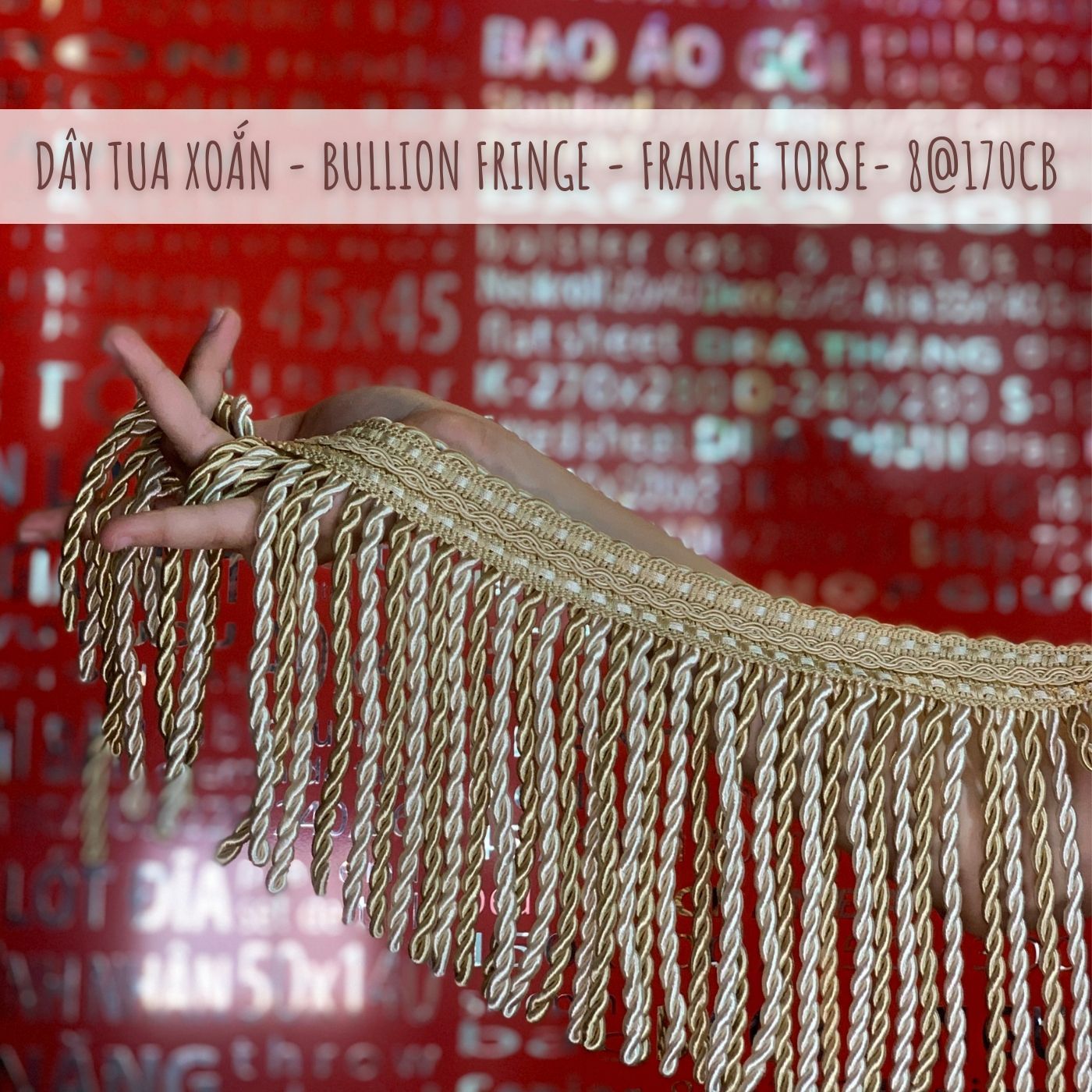Z thanh lý các loại dây tua rua trang trí có sẵn tại DOLCE Gallery