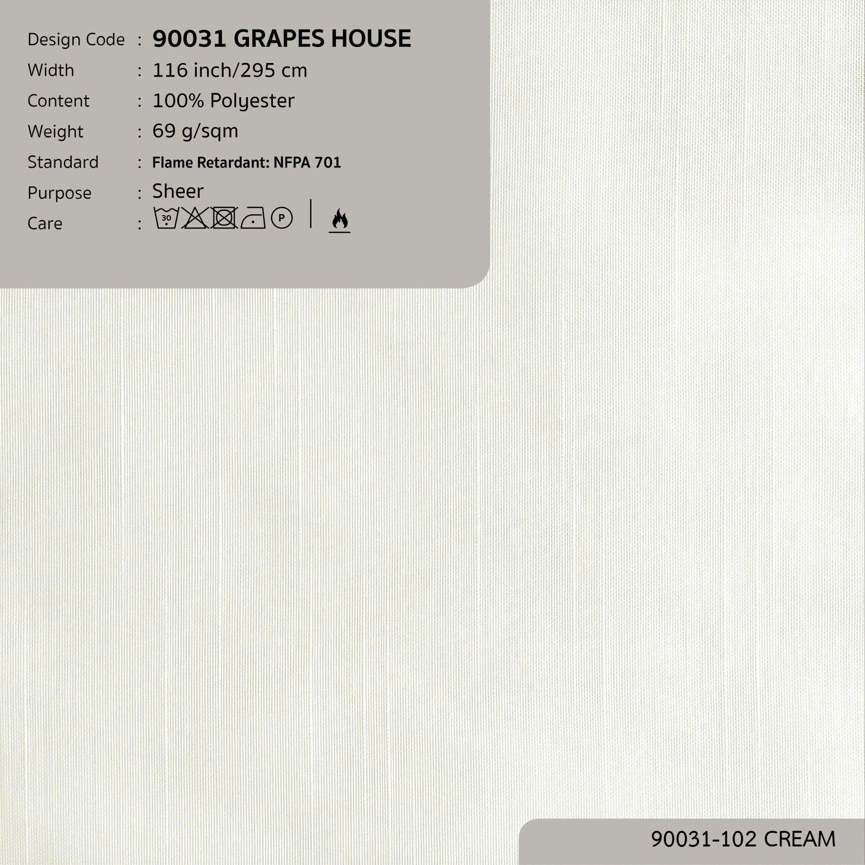 90031 vải màn rèm gió GRAPES HOUSE tại nhà máy