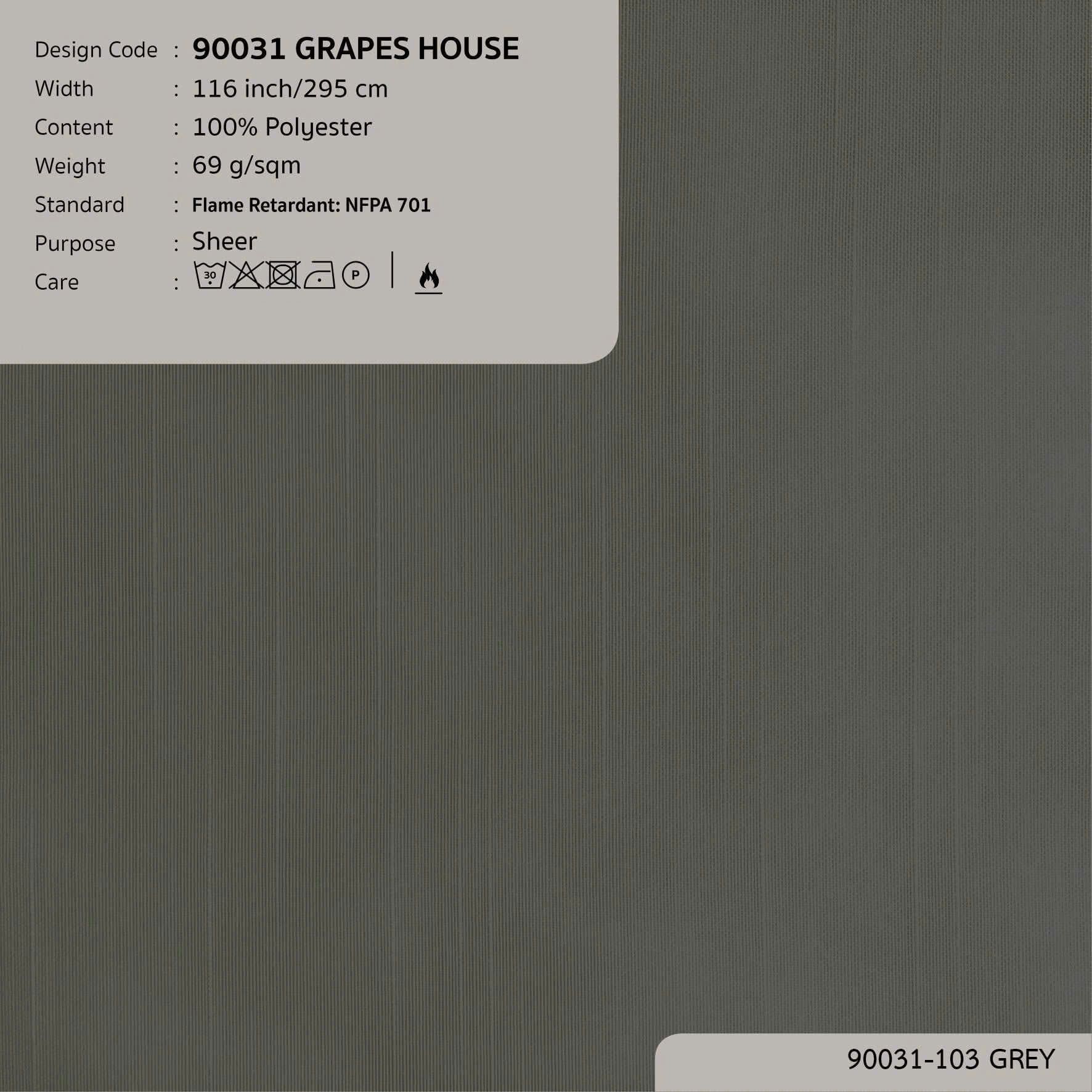 90031 vải màn rèm gió GRAPES HOUSE 3 màu copyright 2022