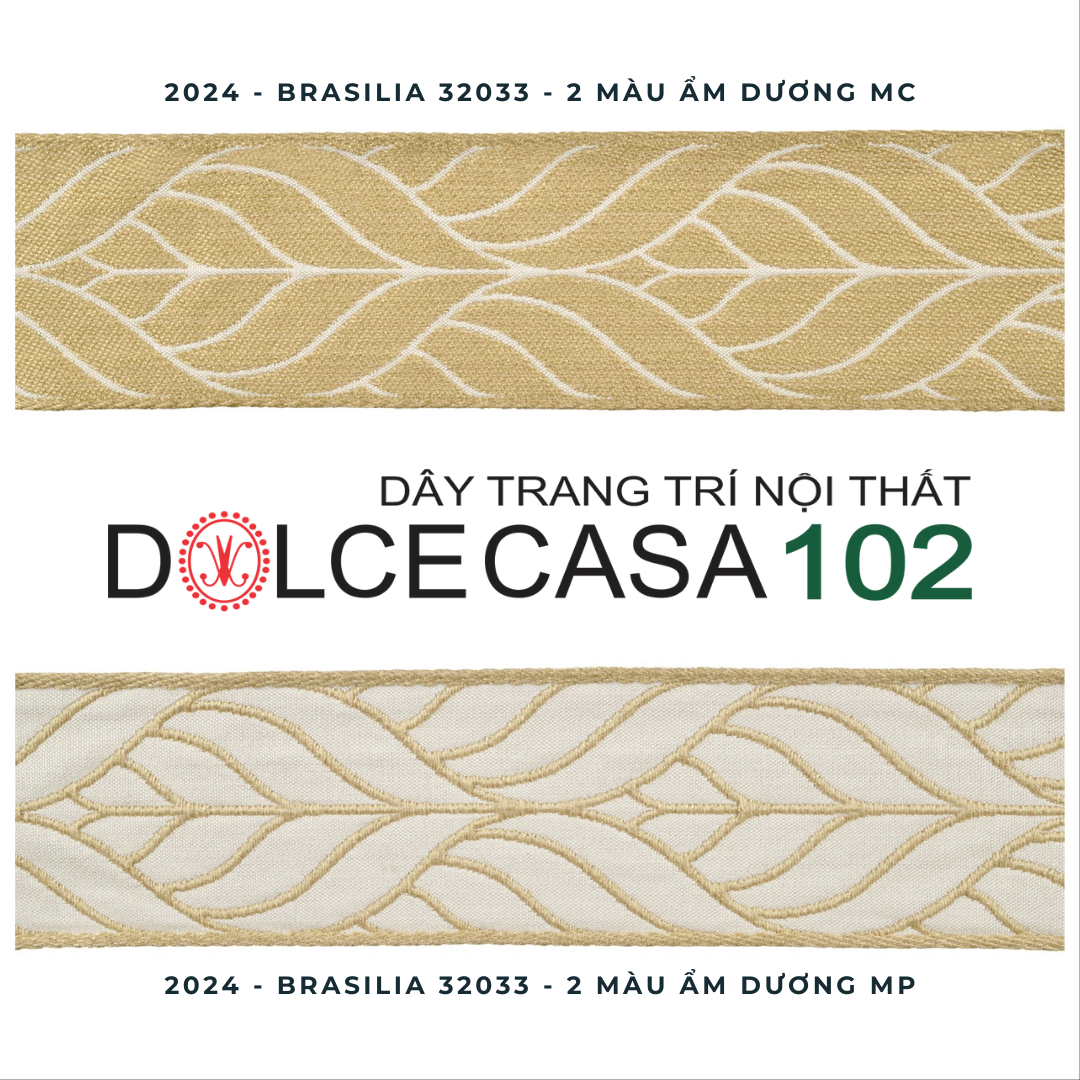  2024 dây trang trí BRASILIA 32033 dệt jacquard có sẵn tại nhà máy 