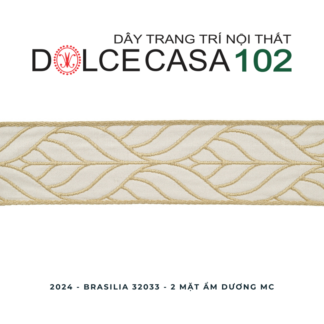  2024 dây trang trí BRASILIA 32033 dệt jacquard có sẵn tại nhà máy 