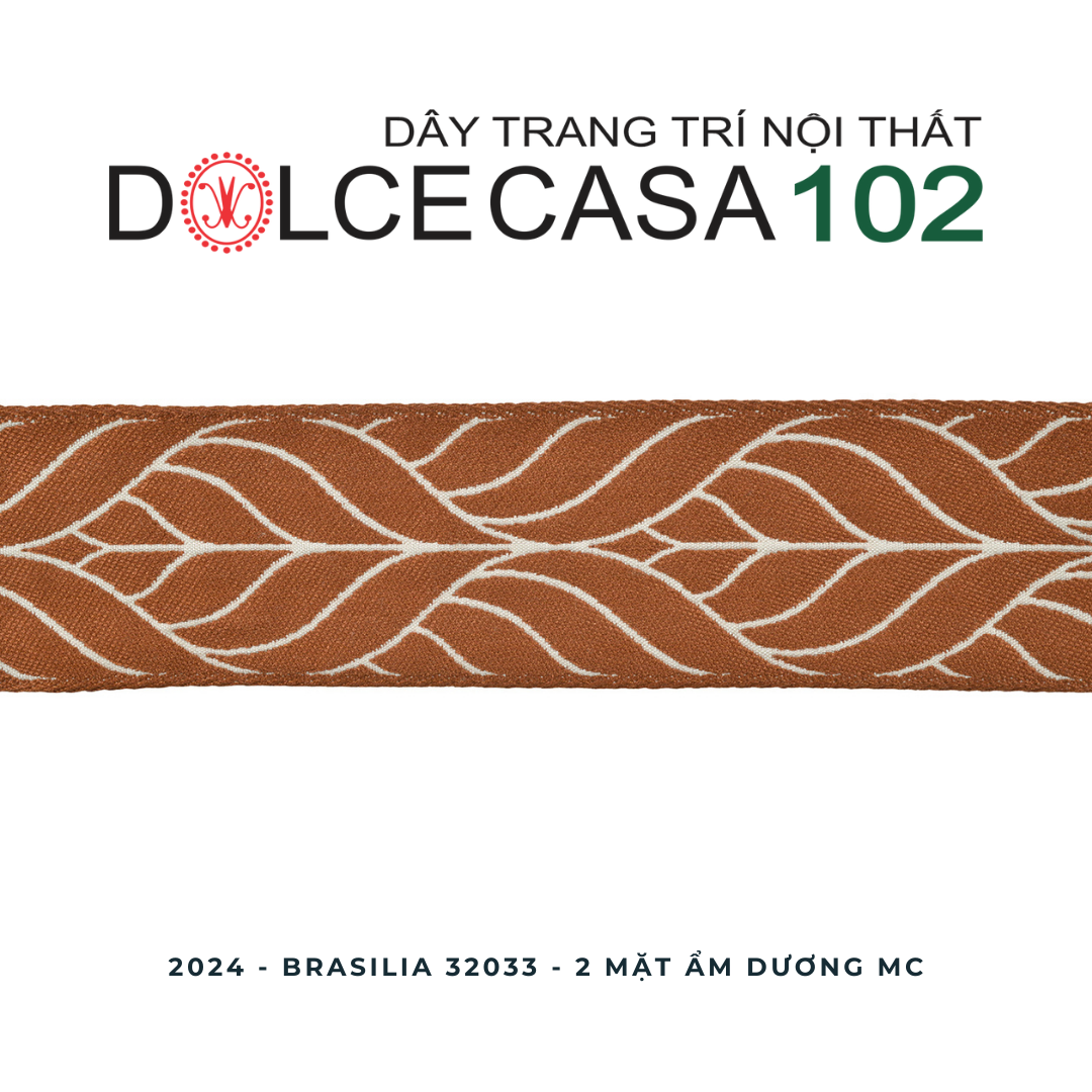 BRASILIA 2024 dây trang trí 32033 dệt jacquard có sẵn tại nhà máy