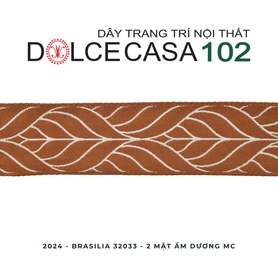  2024 dây trang trí BRASILIA 32033 dệt jacquard có sẵn tại nhà máy 