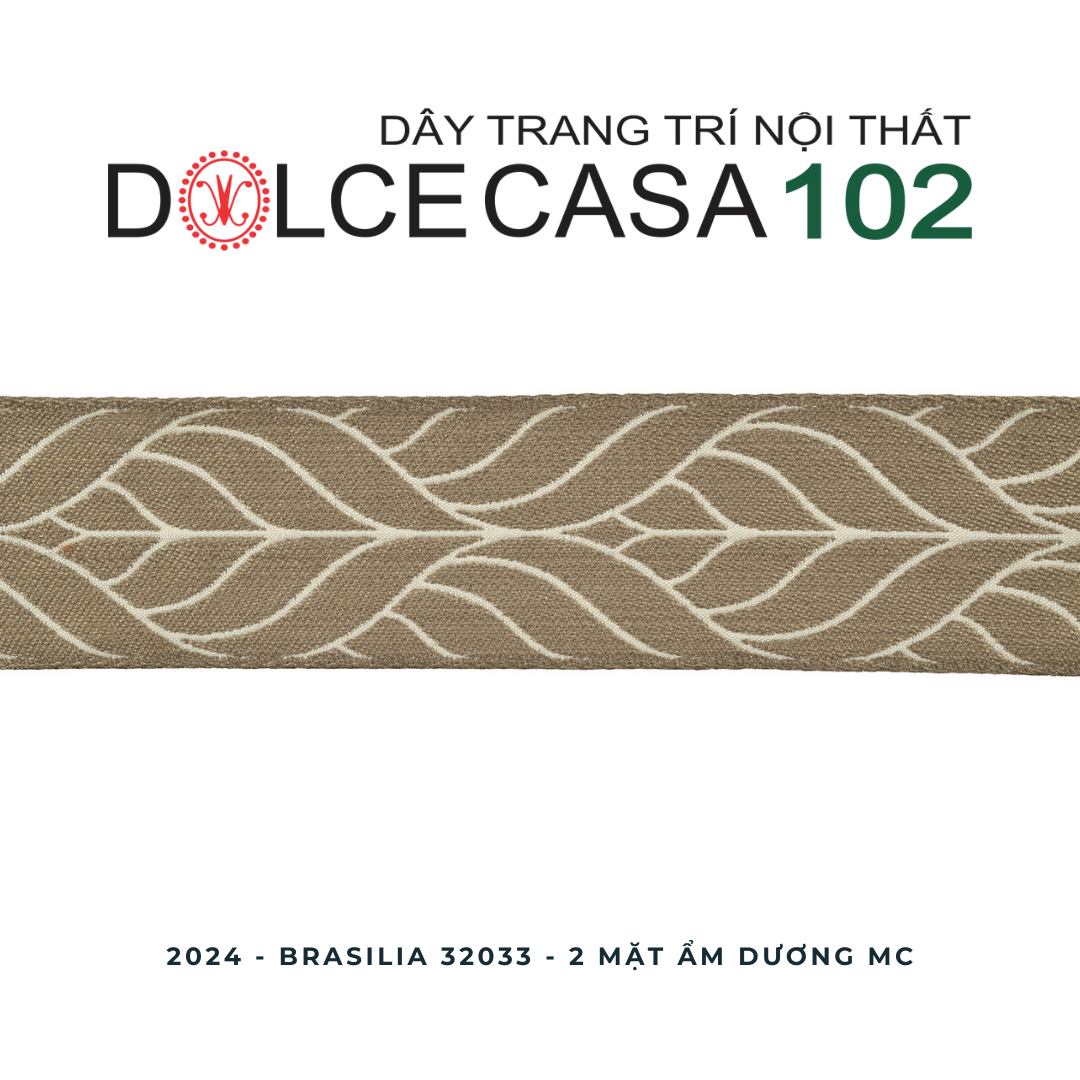 BRASILIA 2024 dây trang trí 32033 dệt jacquard có sẵn tại nhà máy