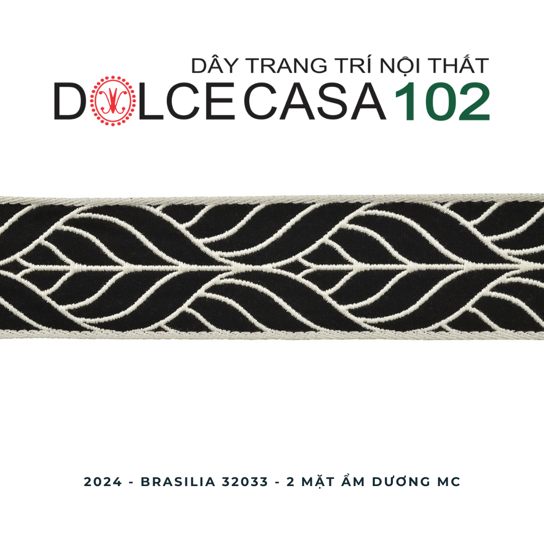  2024 dây trang trí BRASILIA 32033 dệt jacquard có sẵn tại nhà máy 