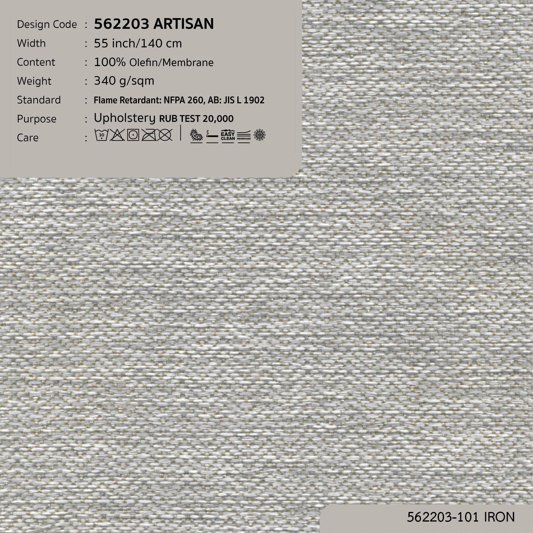 562203 vải bọc nệm ghế ARTISAN tại nhà máy