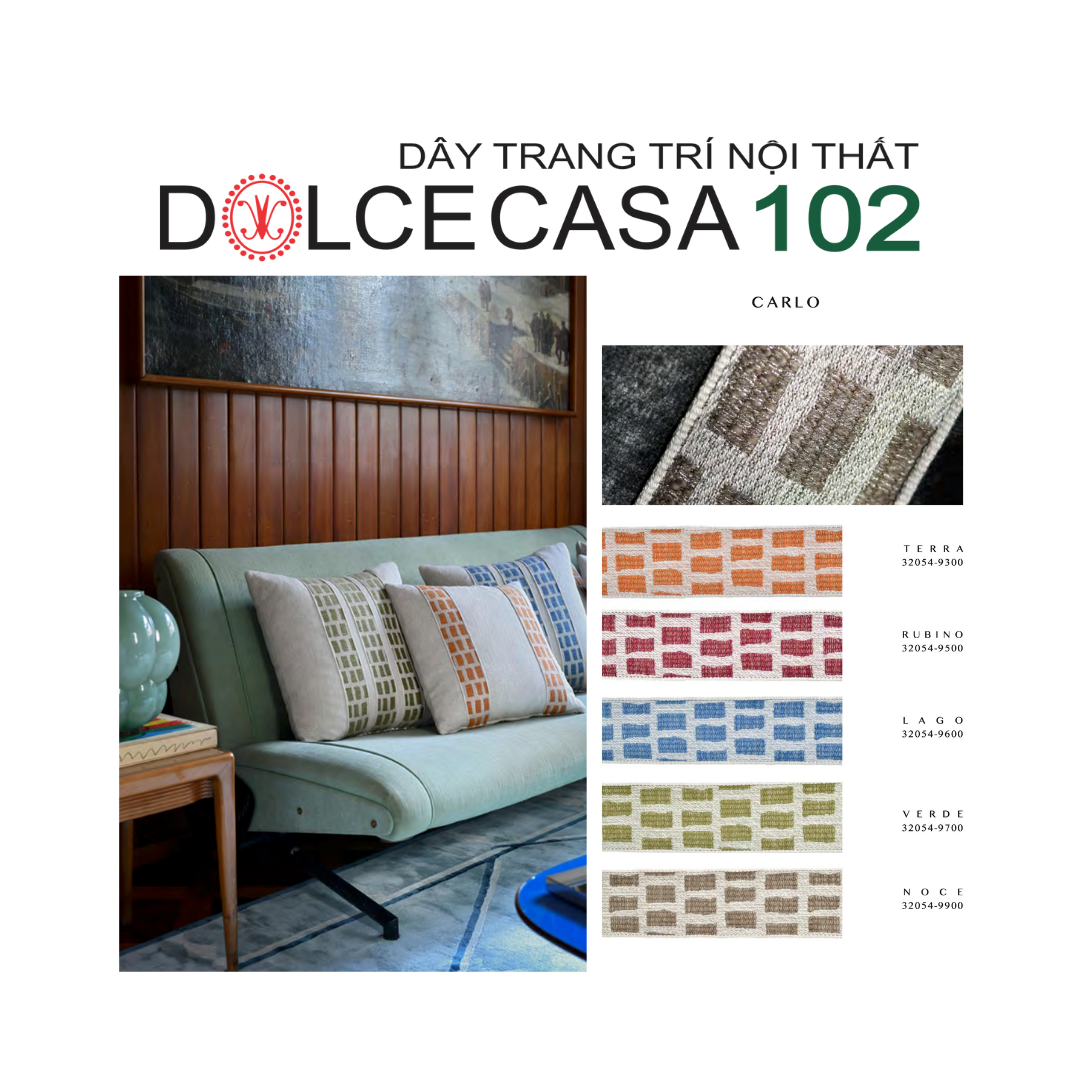 2025 dây trang trí CARLO hoa văn dệt jacquard có sẵn tại kho nhà SX
