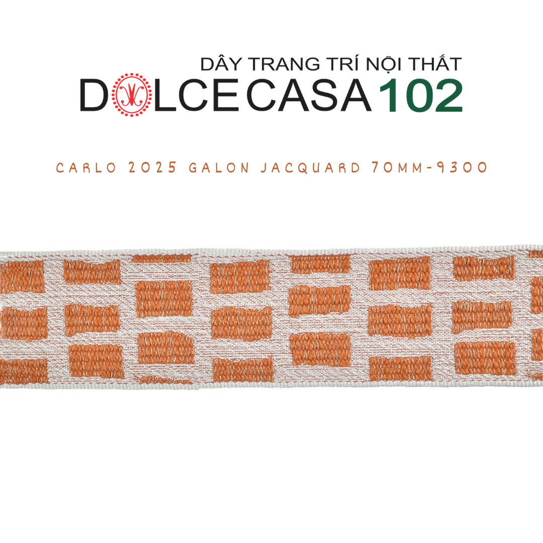 2025 dây trang trí CARLO hoa văn dệt jacquard có sẵn tại kho nhà SX