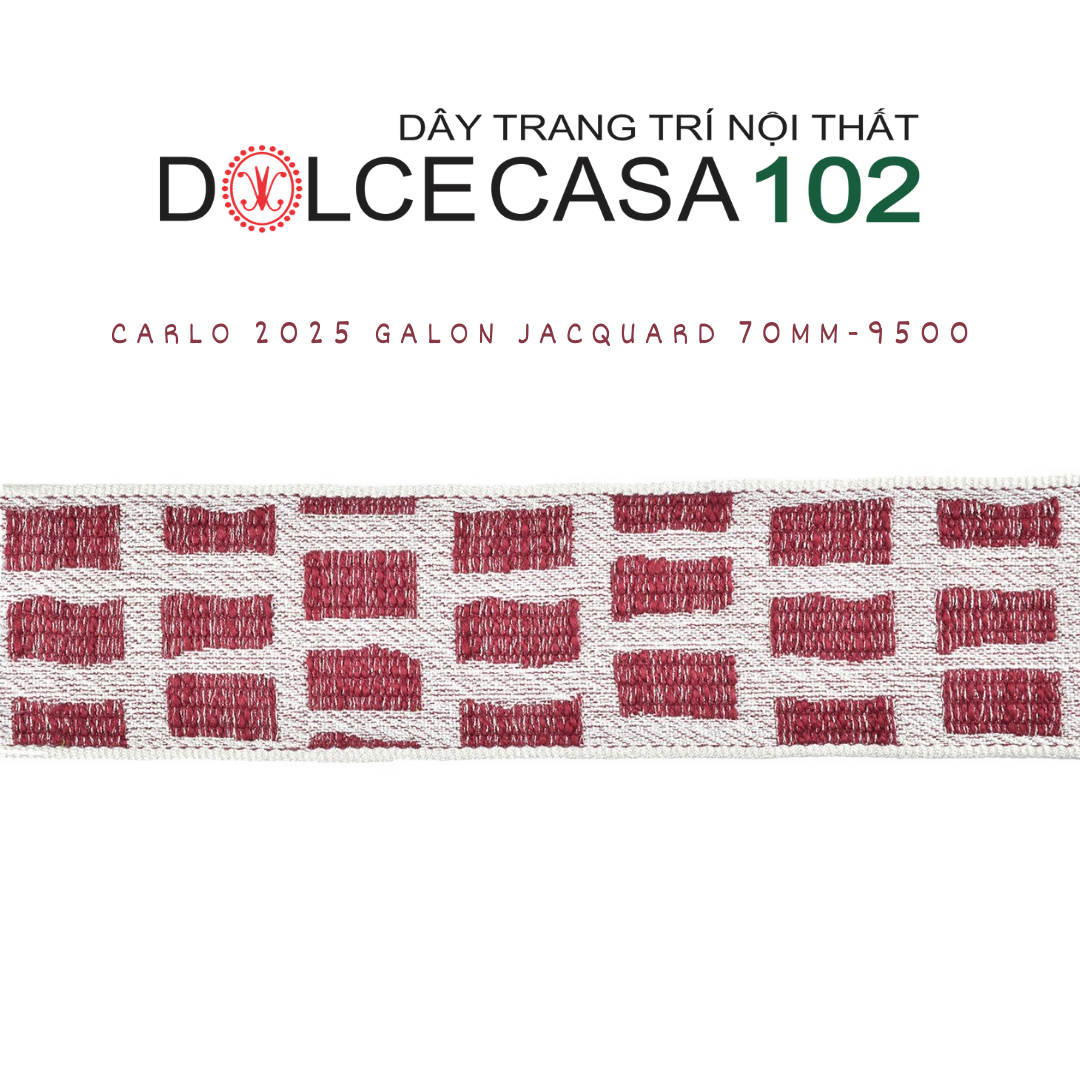2025 dây trang trí CARLO hoa văn dệt jacquard có sẵn tại kho nhà SX