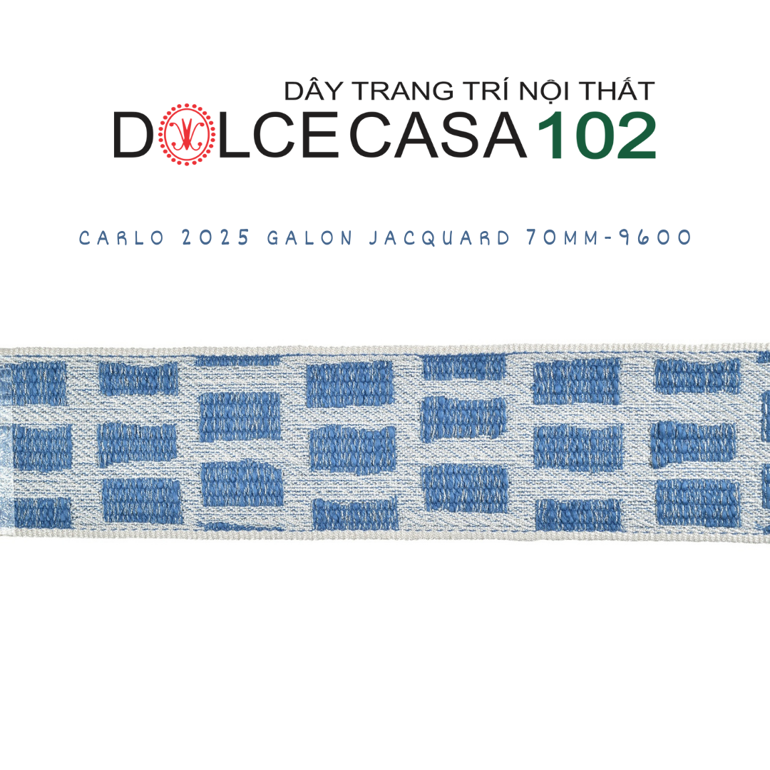 2025 dây trang trí CARLO hoa văn dệt jacquard có sẵn tại kho nhà SX