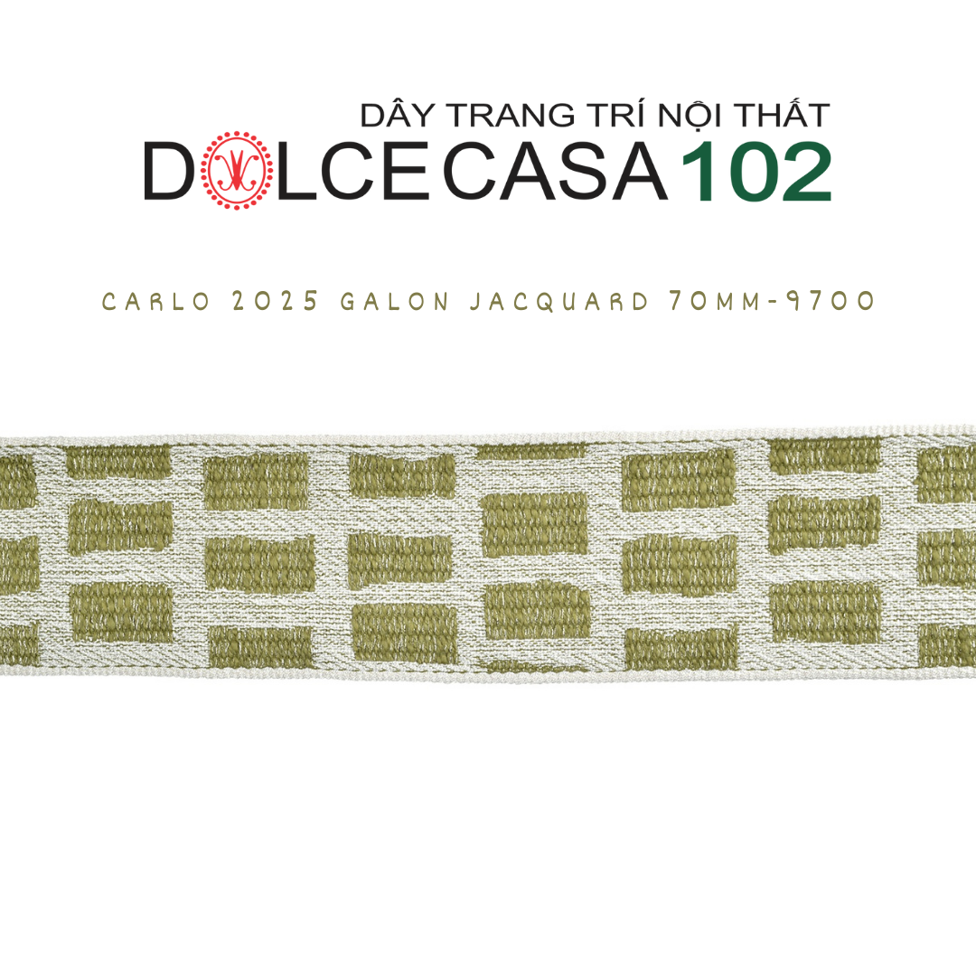 2025 dây trang trí CARLO hoa văn dệt jacquard có sẵn tại kho nhà SX