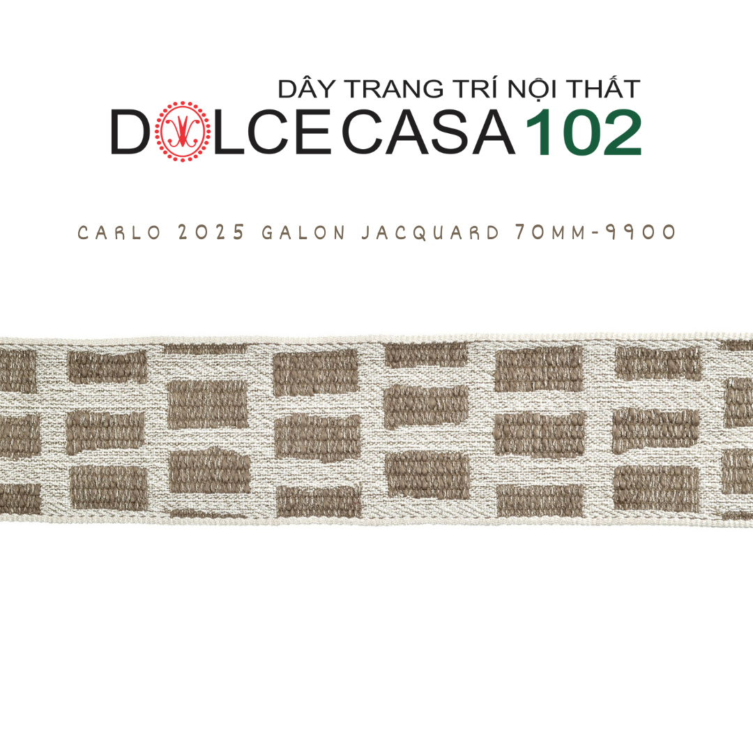 2025 dây trang trí CARLO hoa văn dệt jacquard có sẵn tại kho nhà SX