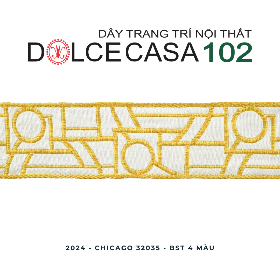 CHICAGO 2024 dây trang trí dệt jacquard 32035 có sẵn tại nhà máy