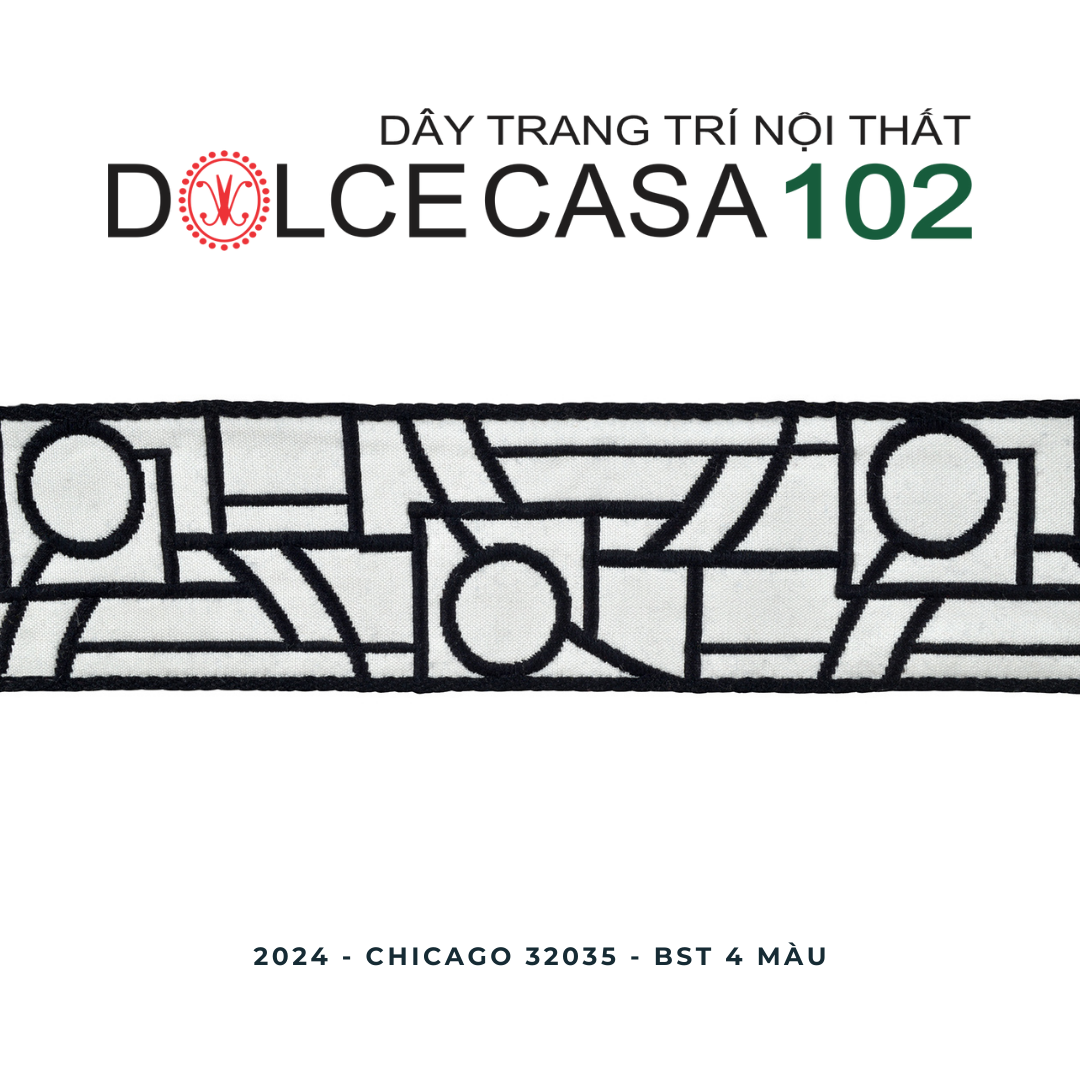 CHICAGO 2024 dây trang trí dệt jacquard 32035 có sẵn tại nhà máy