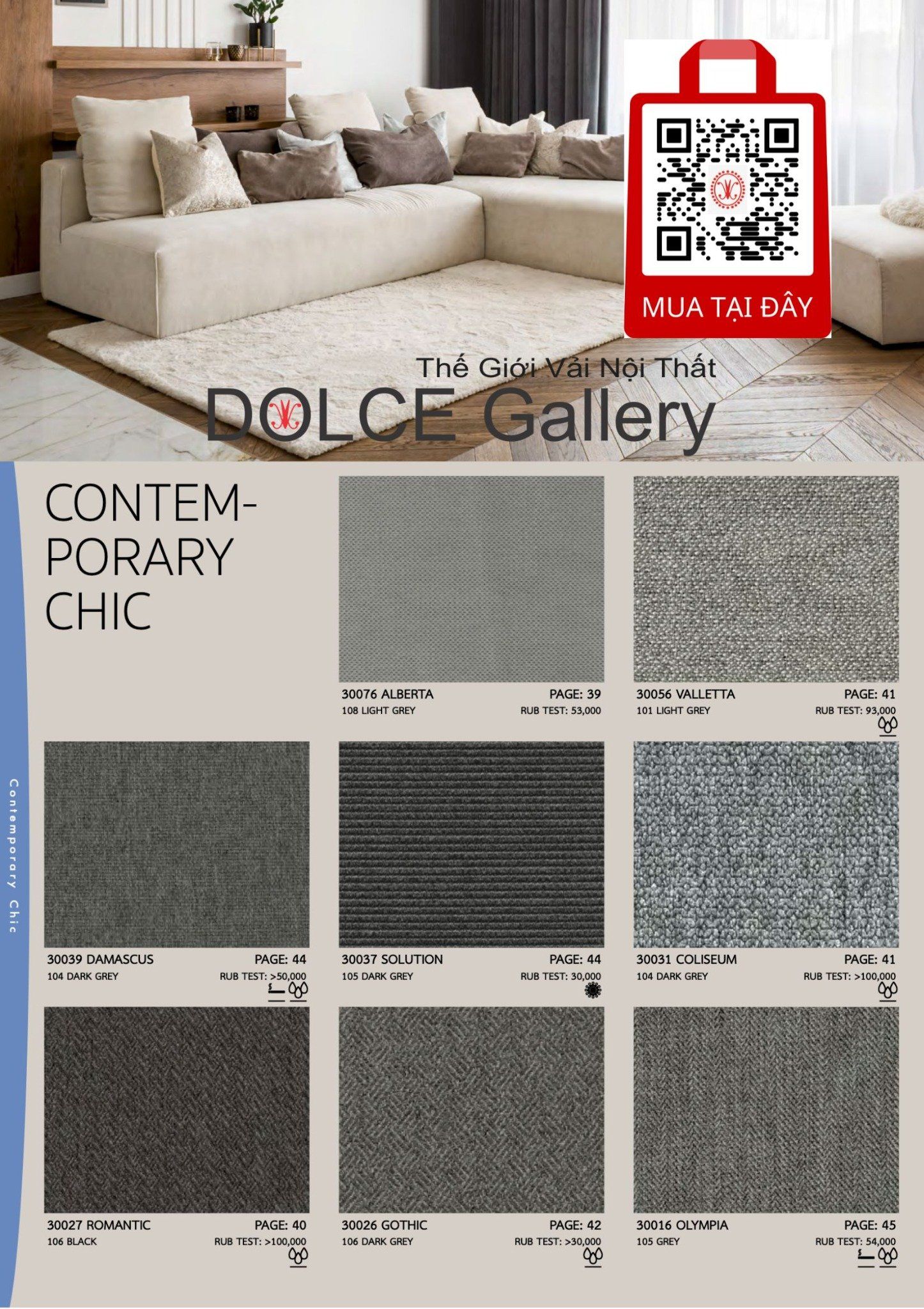 Vải Bọc Nệm Ghế 2024 Hints of Nature - CONTEMPORARY CHIC