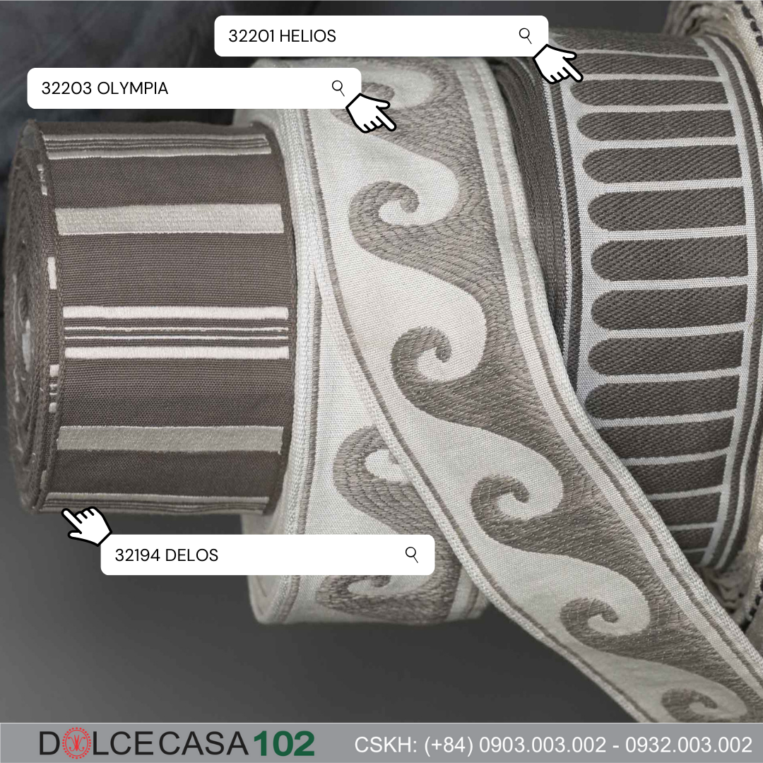 OLYMPIA 2019 dây trang trí hoa văn dệt jacquard có sẵn tại nhà máy