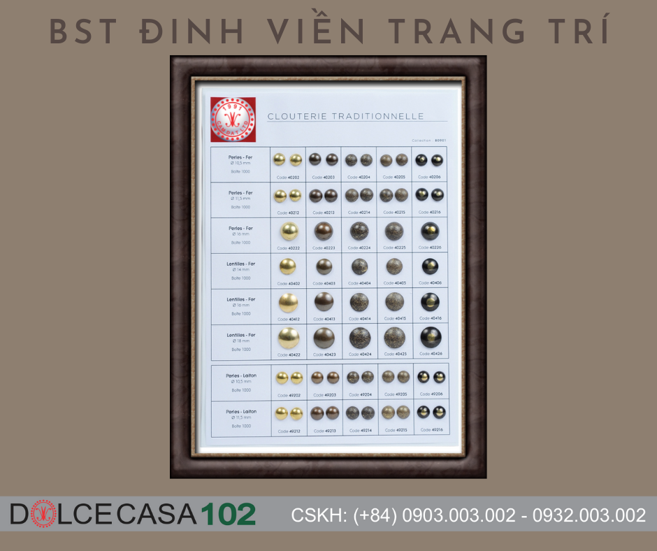  ĐINH VIỀN TRANG TRÍ ĐỒ BỌC NỆM GHẾ 