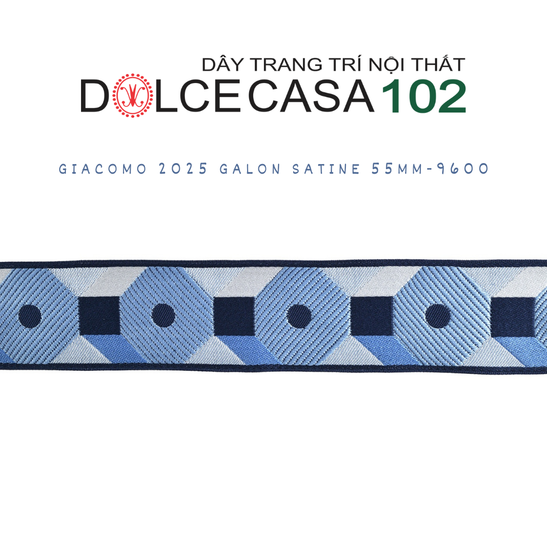 2025 dây trang trí GIACOMO hoa văn dệt satin có sẵn tại kho nhà SX