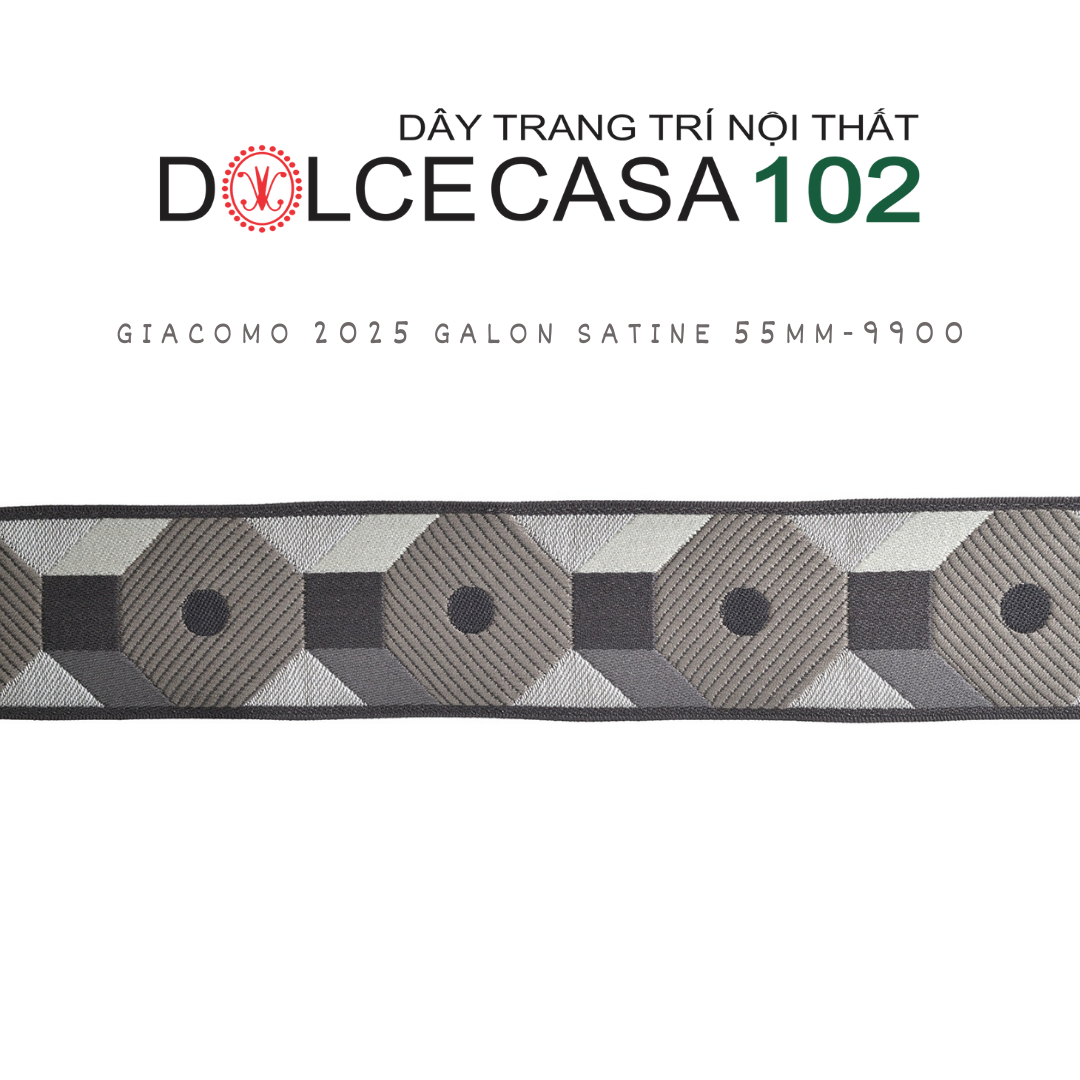 2025 dây trang trí GIACOMO hoa văn dệt satin có sẵn tại kho nhà SX