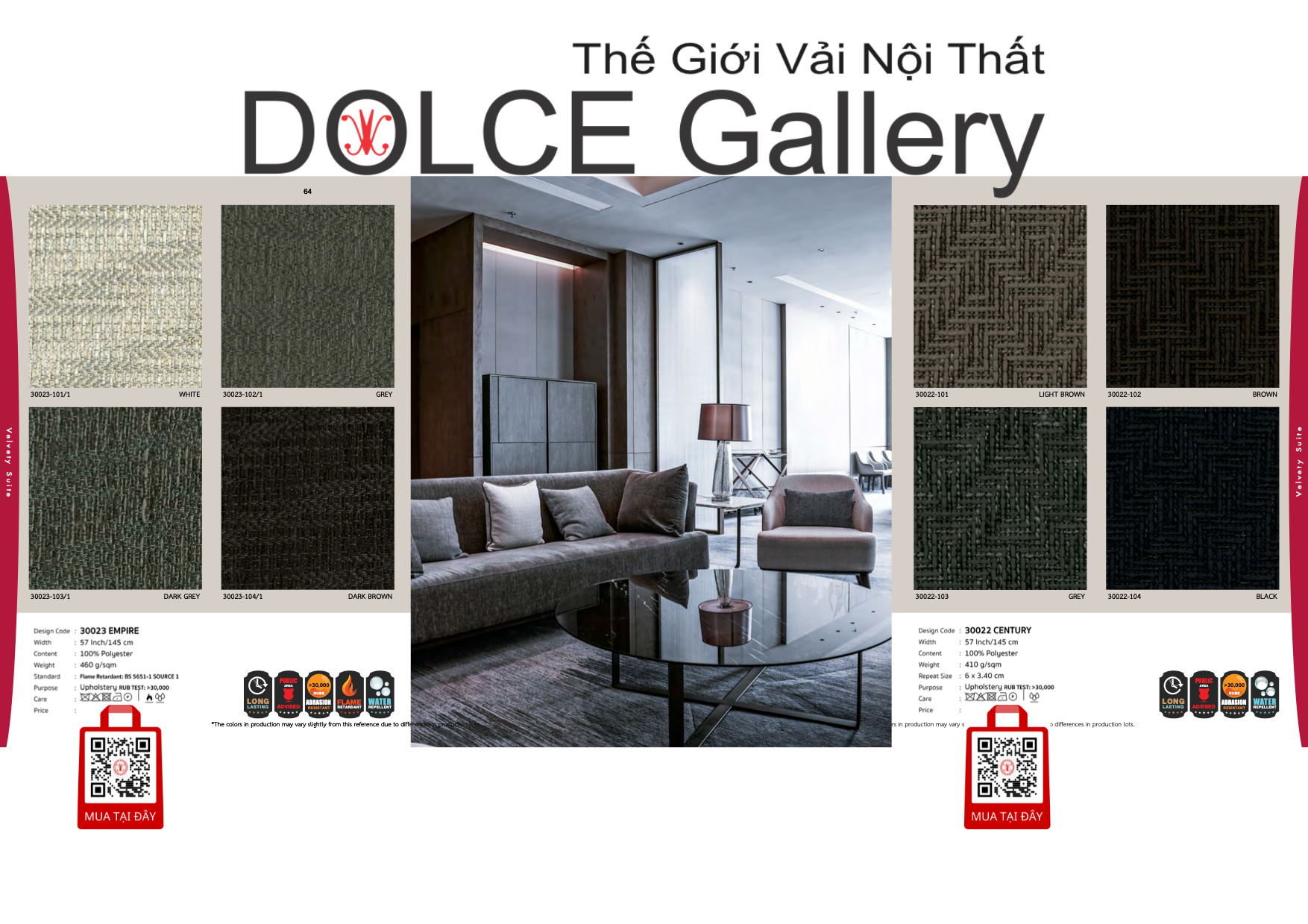 Vải Nhung Tuyết Bọc Nệm Ghế 2024 Hints of Nature - VELVET SUITE