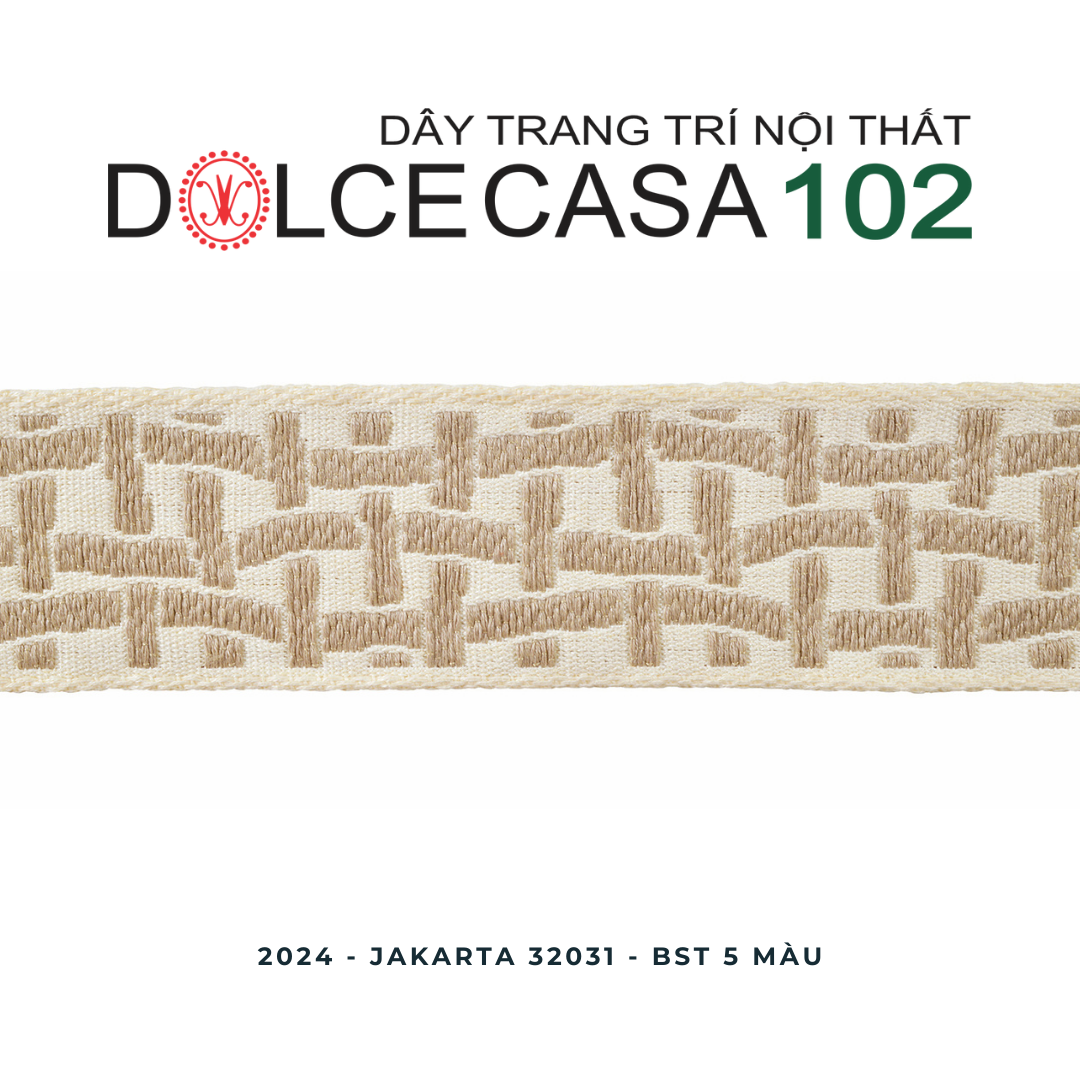 JAKARTA 2024 dây trang trí dệt jacquard 32031 có sẵn tại nhà máy