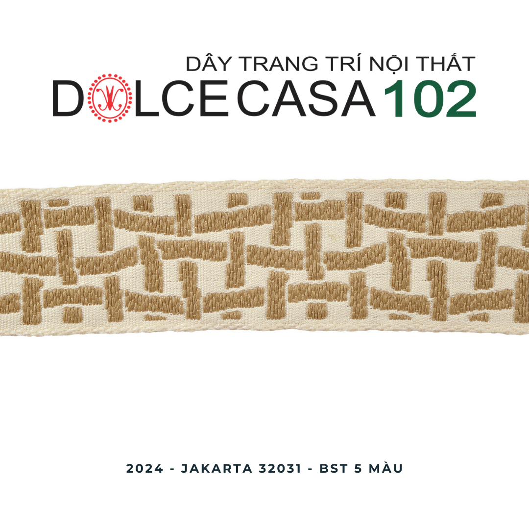 JAKARTA 2024 dây trang trí dệt jacquard 32031 có sẵn tại nhà máy