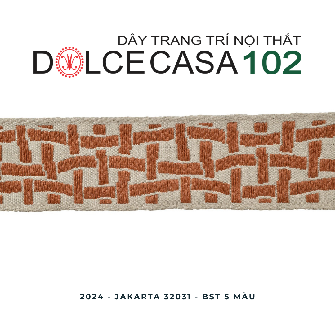  2024 dây trang trí JAKARTA 32031 dệt jacquard có sẵn tại nhà máy 