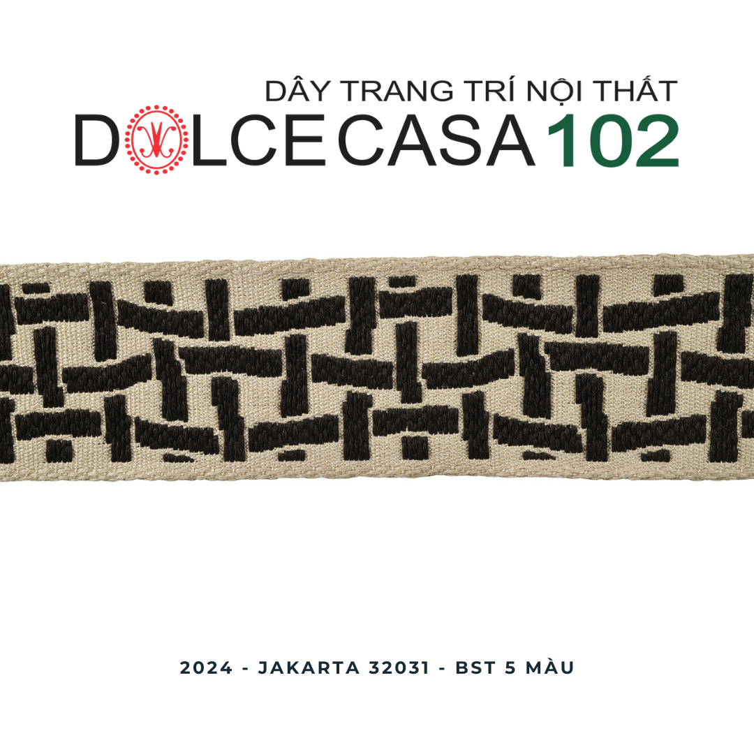 JAKARTA 2024 dây trang trí dệt jacquard 32031 có sẵn tại nhà máy
