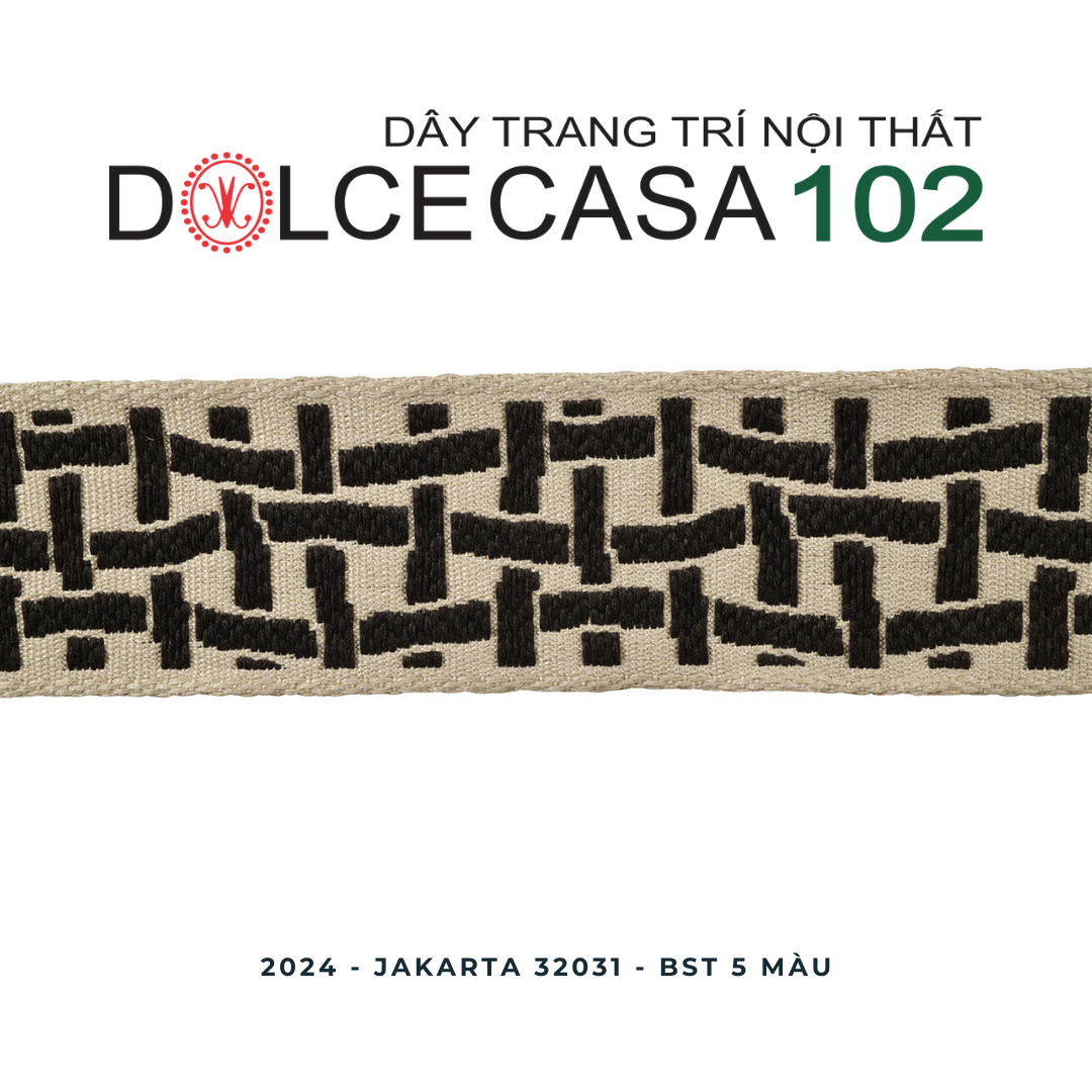  2024 dây trang trí JAKARTA 32031 dệt jacquard có sẵn tại nhà máy 