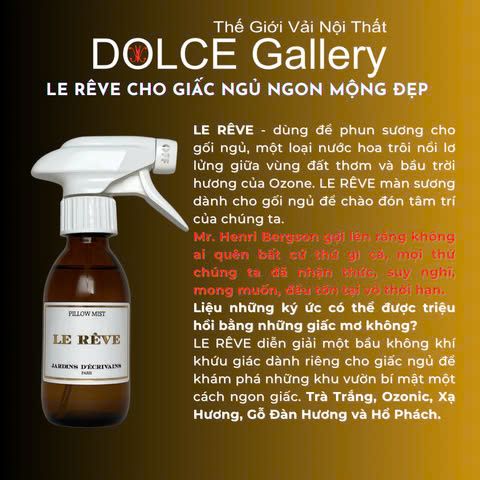 Mùi hương thơm dễ chịu dành cho giấc ngủ ngon mộng đẹp LE RÊVE 2024