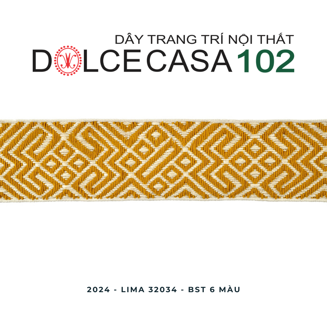 LIMA 2024 dây trang trí hoa văn dệt guipure 32034 có sẵn tại nhà máy
