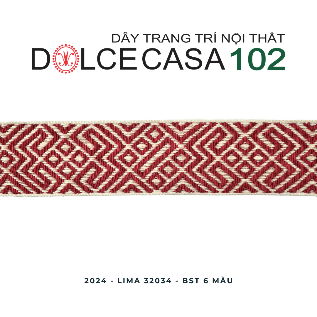 LIMA 2024 dây trang trí hoa văn dệt guipure 32034 có sẵn tại nhà máy