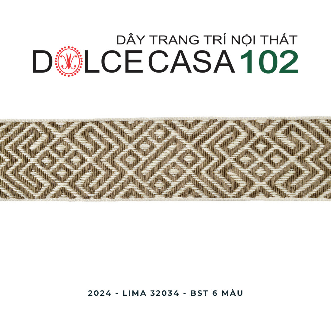 LIMA 2024 dây trang trí hoa văn dệt guipure 32034 có sẵn tại nhà máy